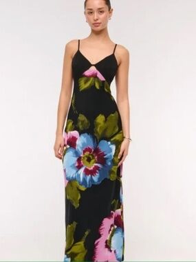 Abercrombie & Fitch Julia Slip Cutout Maxi Dress